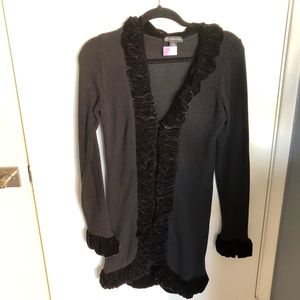 INC cardigan | crushed velvet lining | festival